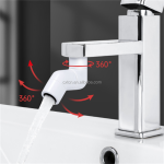 720 degree rotating faucet nozzle