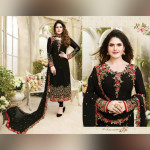 Unstitched embroidered georgette Dress